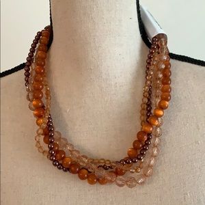 3/$10 NEW 4 strand brown necklace